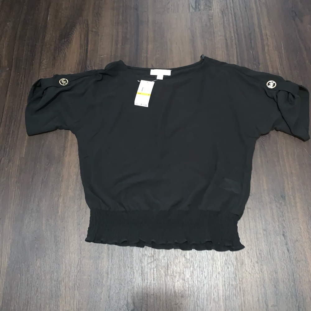 Michael Kors black half sleeve shirt